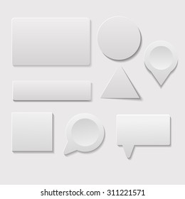 Pos de tarjeta blanca10 conjunto vectorial