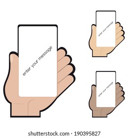 White card in hand