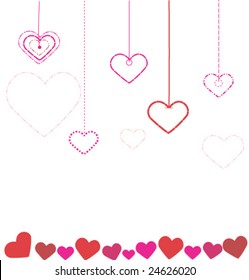 White card with hearts