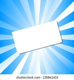 White card on an abstract background. Vector Illustration