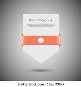 White card with ribbon