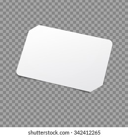 White Card Template. Vector Mockup with placeholder