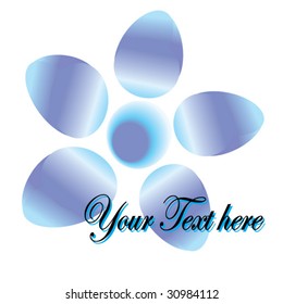 white card with transparent flower