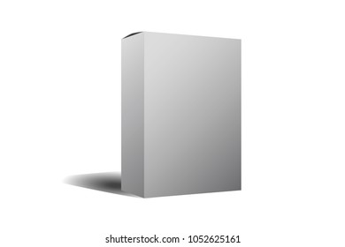 white cardboard box mock-up, products, white background to fill