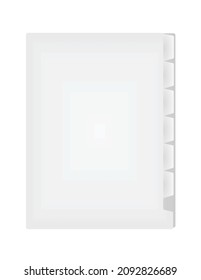 White Cardboard Folder. Vector Illustration