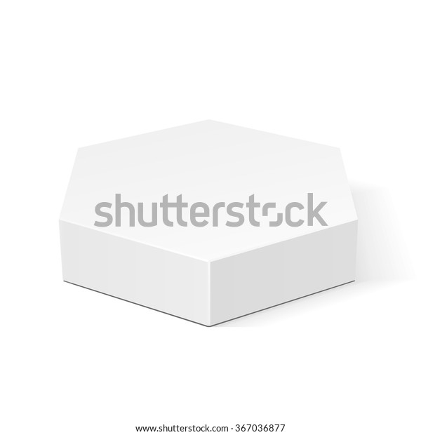 Download White Cardboard Hexagon Box Packaging Food Stock Vector Royalty Free 367036877