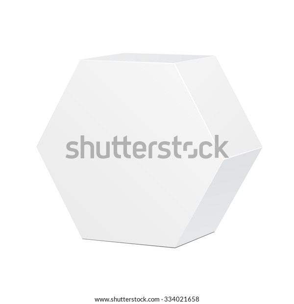 White Cardboard Hexagon Carry Box Bag Stock Vector (Royalty Free ...