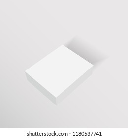 White Cardboard Lunch Box vector