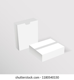 White Cardboard Lunch Box vector