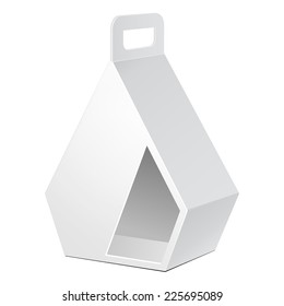 Embalaje En Bolsa De Casilla Pentagonal Para Comida, Regalo U Otros Productos. En Fondo Blanco Aislado. Listo Para Su Diseño. Vector de embalaje de producto EPS10