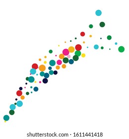 White Carnaval Shine Backdrop. Color Decoration Circle Invitation. Celebrate Texture. Fun Yellow Invitation.