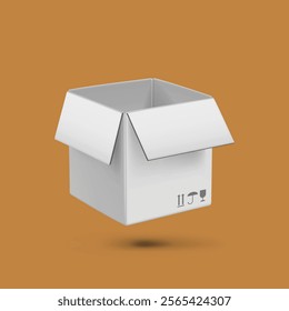 White Carton Box Mockup Design vector Background