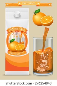 White carton boxes with Label vector visual, ideal for fruit juice. Can drawn with mesh tool. Fully adjustable & scalable. packages design