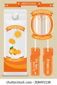 White carton boxes with Label vector visual, ideal for fruit juice or milk. Can drawn with mesh tool. Fully adjustable & scalable. packages design