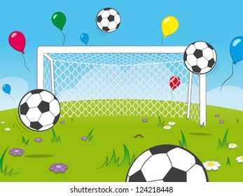 Football Net Cartoon Images Stock Photos Vectors Shutterstock