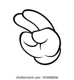 White Cartoon Hand Stock Vector (Royalty Free) 453408436 | Shutterstock