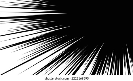 White cartoon style concentration line material