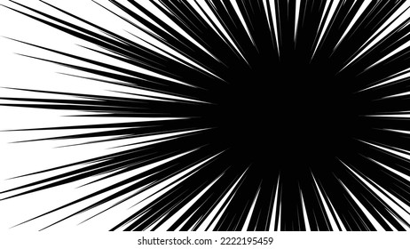 White cartoon style concentration line material