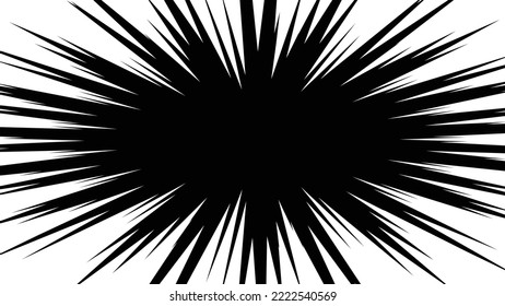 Material de la línea de concentración del estilo de dibujos animados blancos