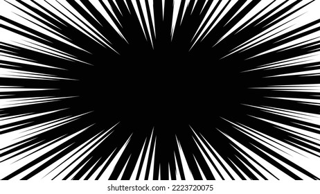 White cartoon style concentration line material