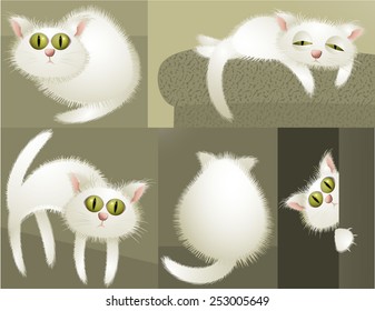 White cat character