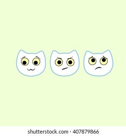 White cat emotions