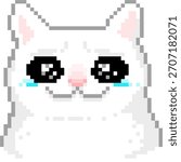 White Cat Happy Smiling Face Emoji