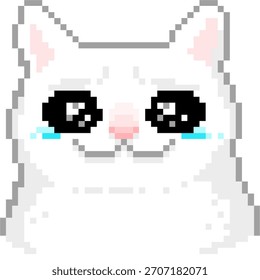Gato blanco feliz cara sonriente Emoji