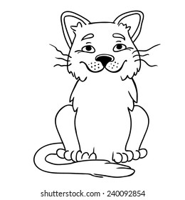 white cat vector illustration 