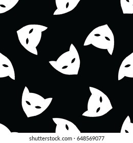 white cats mask pattern