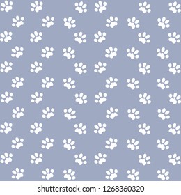 white cats paw on an lilac background
