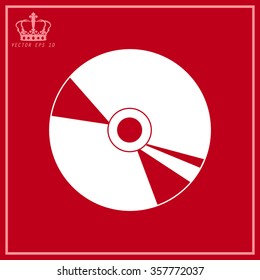 White CD or DVD icons 