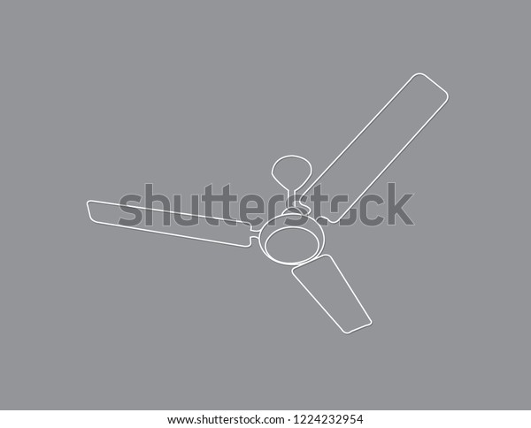 White Ceiling Fan Room On Black Stock Image Download Now
