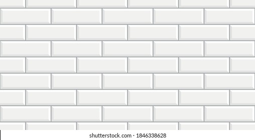 White ceramic brick tile wall. white tiles background. White ceramic tile wall background