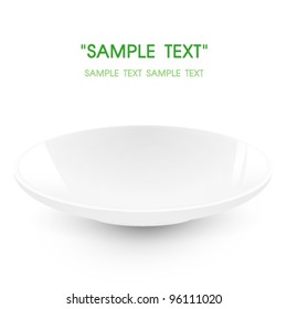 White ceramic empty plate