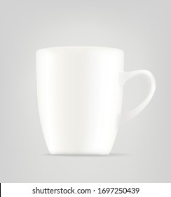 White ceramic mug vector illustration

