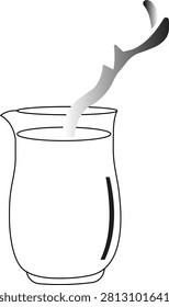 White ceramic pitcher with handle and spout white pitcher