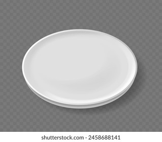 Maqueta De Placa De Cerámica Blanca Aislada Sobre Fondo Transparente, Perfecta Para Presentar Diferentes Cocinas O Como Plantilla