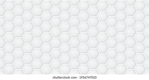 White ceramic polygon tiles wall texture abstract background vector illustration