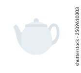 White ceramic teapot vector emoji