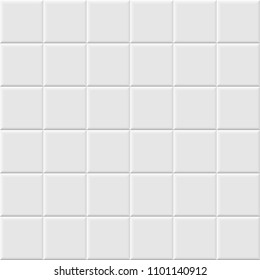 White ceramic tile seamless pattern. Vector background.