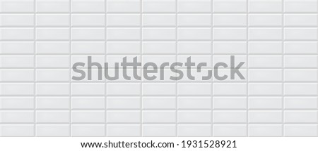 White ceramic tiles pattern, abstract background vector 商業照片 © 