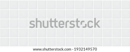 White ceramic tiles texture abstract background vector 商業照片 © 