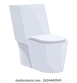 White ceramic toilet bowl presenting a modern design for bathroom interior
