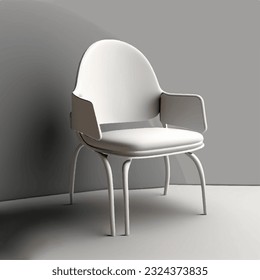 Un Diseño De Silla Blanca En La Habitación