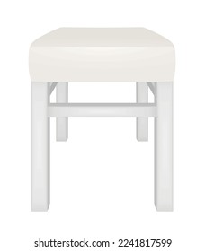 White chair stool. vector illustration