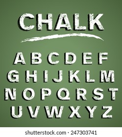 White Chalk Alphabet