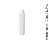 White chalk on white background, chalk for blackboard, school supplies vector 