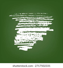 White Chalk scribble on green chalkboard background, vector illustration