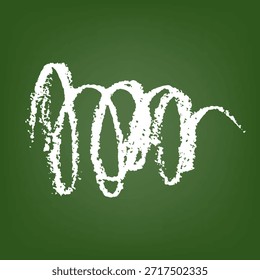 Giz branco rabiscar no fundo de quadro-negro verde, ilustração vetorial